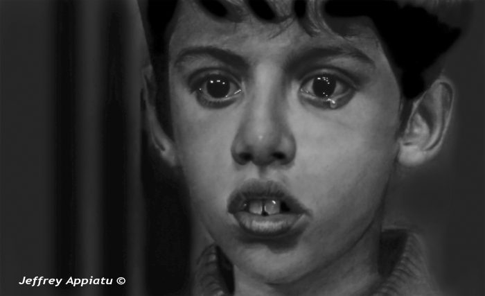 Charcoal and graphite sketches by Jeffrey Appiatu