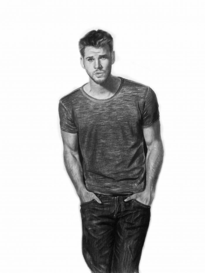 Charcoal and graphite sketches by Jeffrey Appiatu