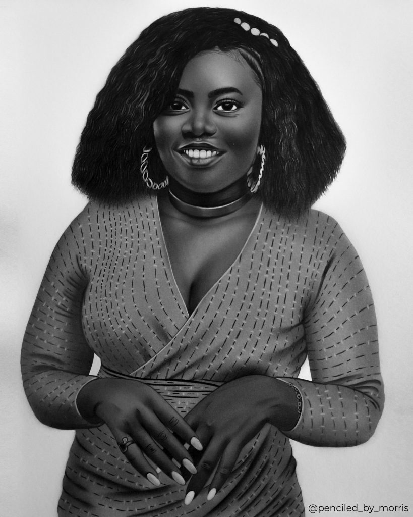 Pencil portraits by artist Morris Mensah Baffoe