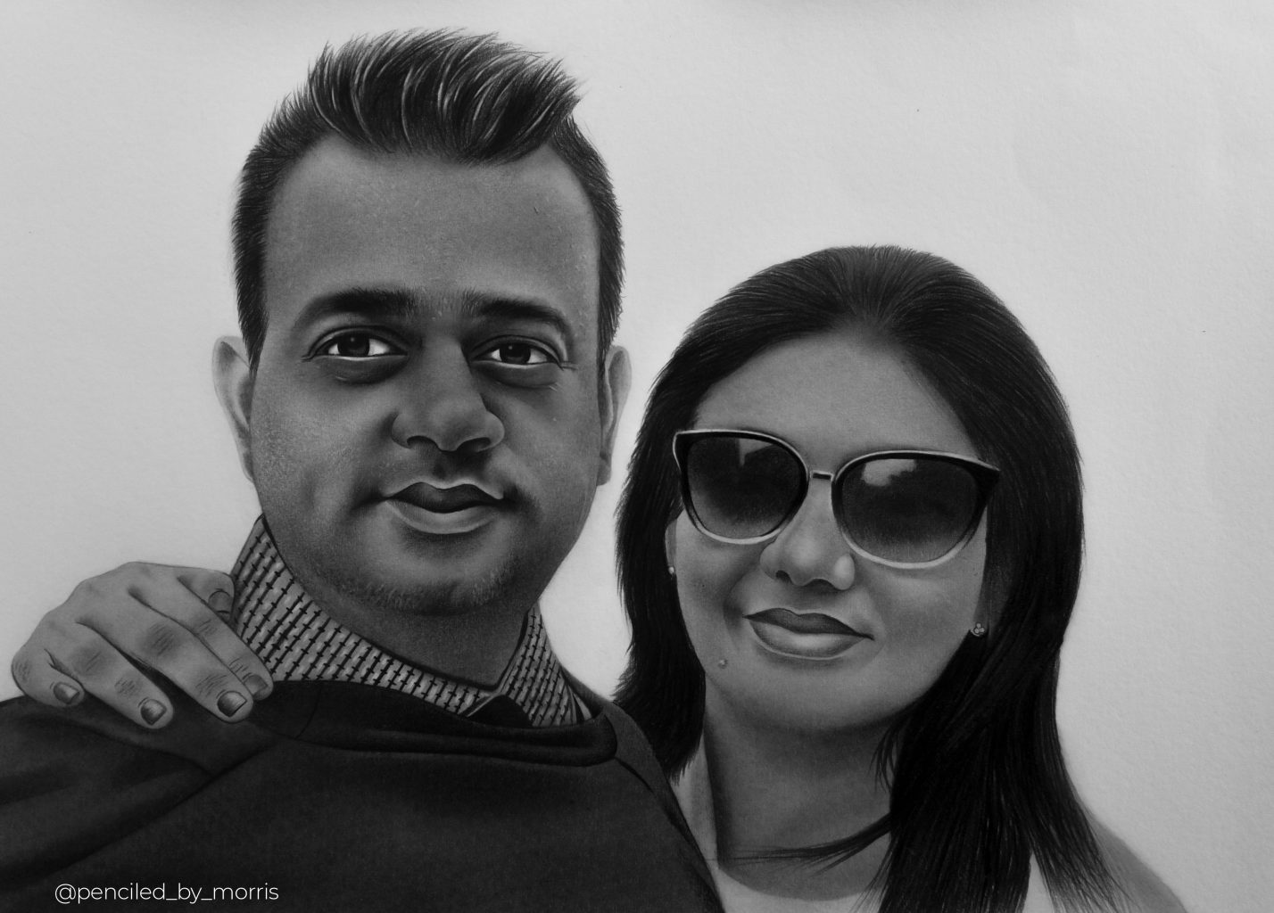 Pencil portraits by artist Morris Mensah Baffoe