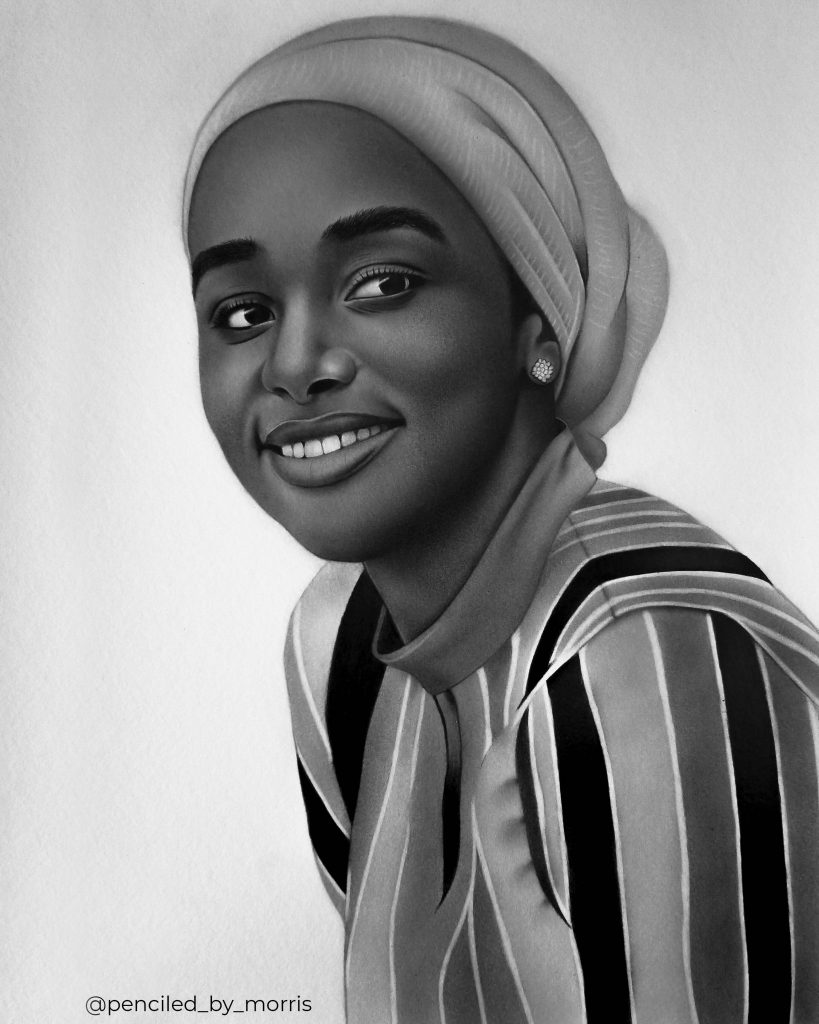 Pencil portraits by artist Morris Mensah Baffoe