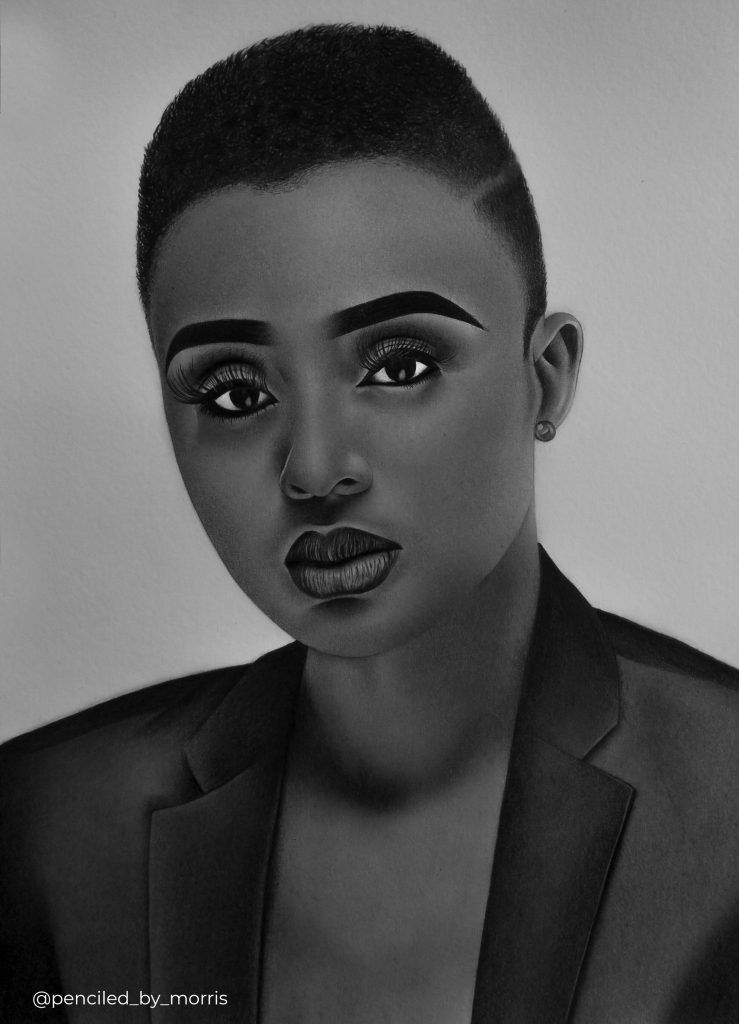 Pencil portraits by artist Morris Mensah Baffoe