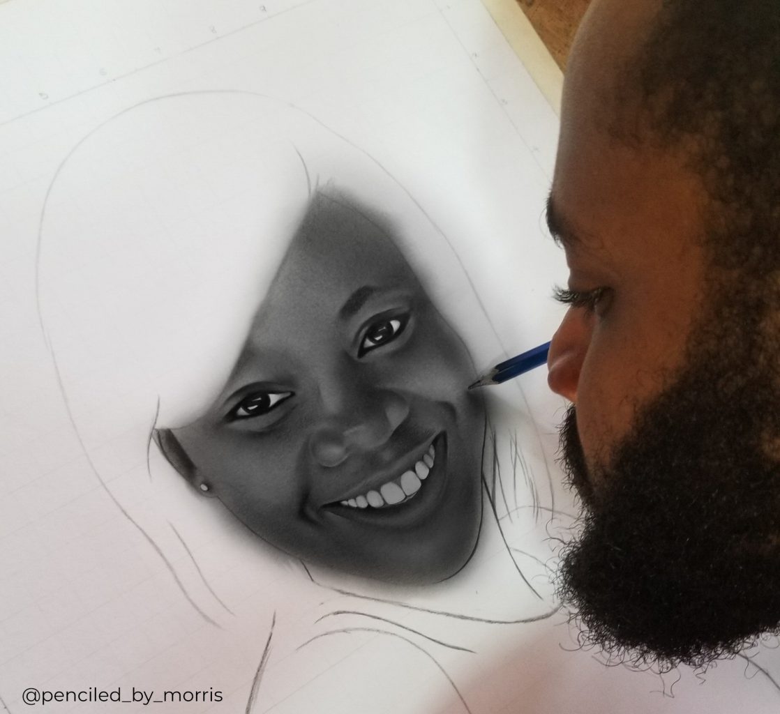 Pencil portraits by artist Morris Mensah Baffoe
