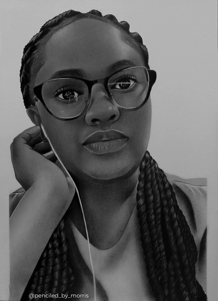 Pencil portraits by artist Morris Mensah Baffoe