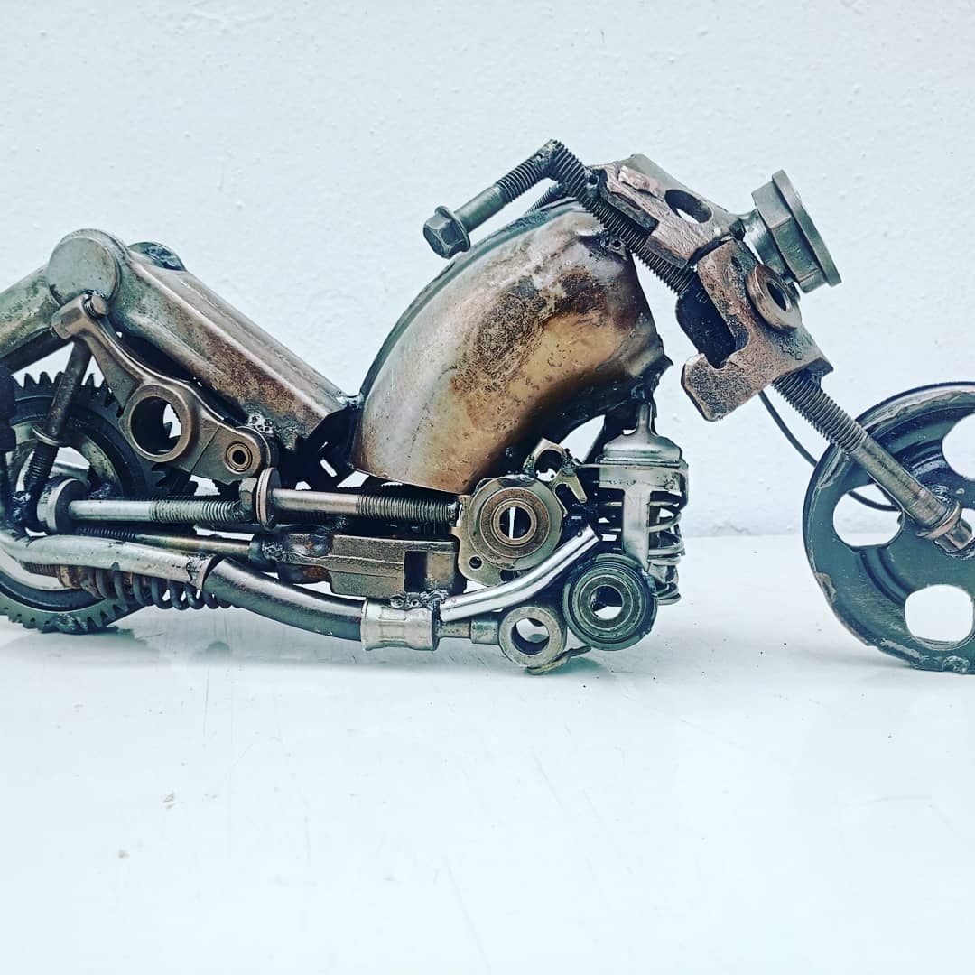 Scrap metal sculptures by Oladele Ogbeyemi