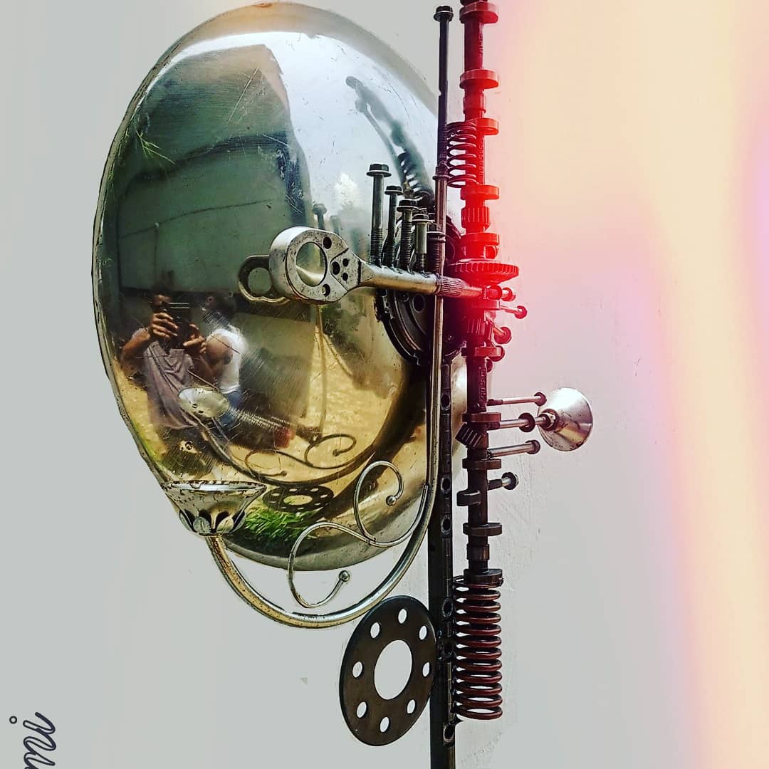 Scrap metal sculptures by Oladele Ogbeyemi