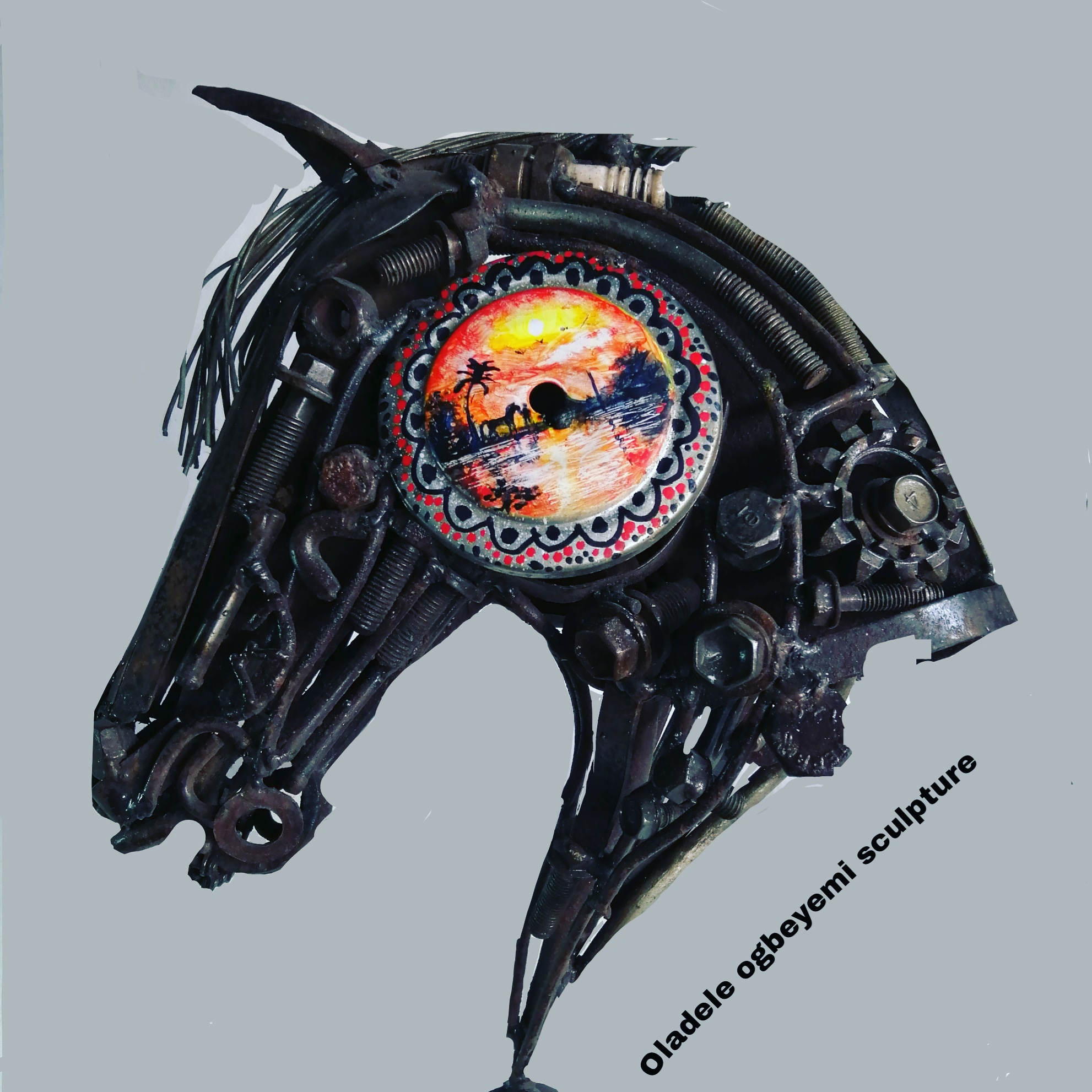 Scrap metal sculptures by Oladele Ogbeyemi