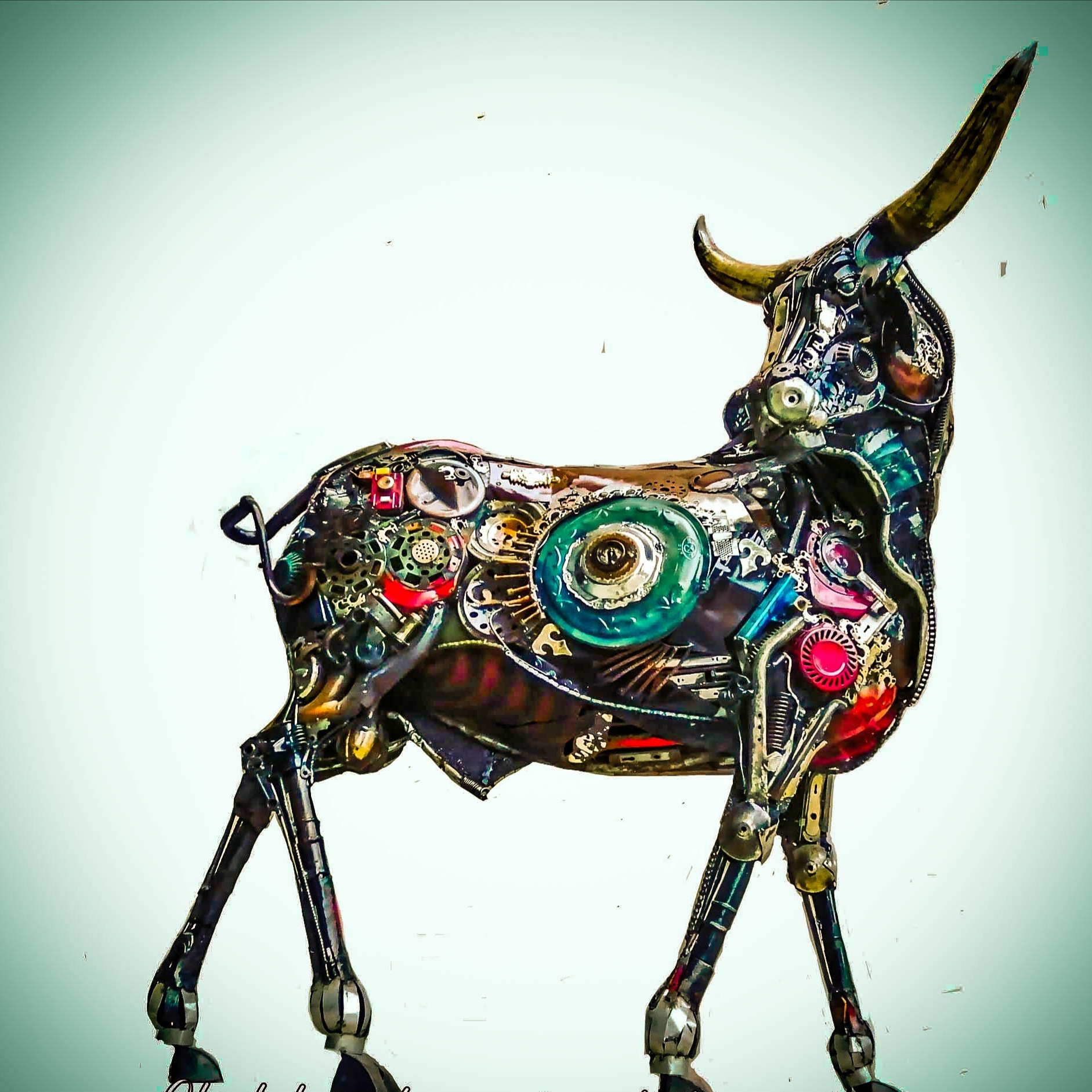 Scrap metal sculptures by Oladele Ogbeyemi